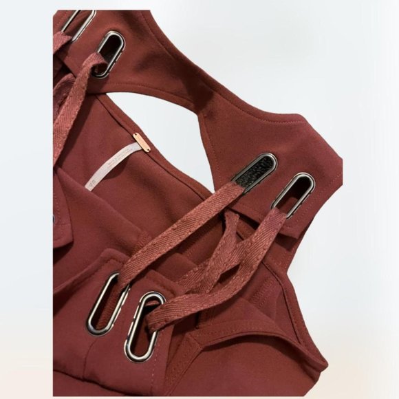 Free People Baby Love Trapeze Mini Dress Cut Out Back Salmon Sleeveless Size XS - Picture 5 of 5